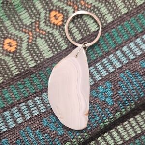 White Agate Keychain